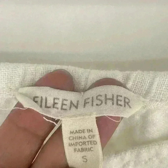 Eileen Fisher Womens Sz Small Wide Leg Pants Linen Side Zip Lagenlook Minimalist - Picture 8 of 14